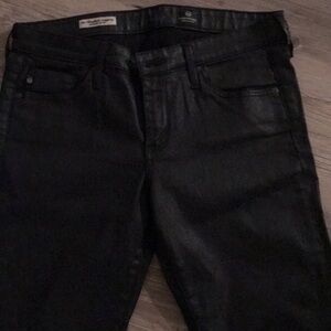 AG coated black extreme skinny legging 28R